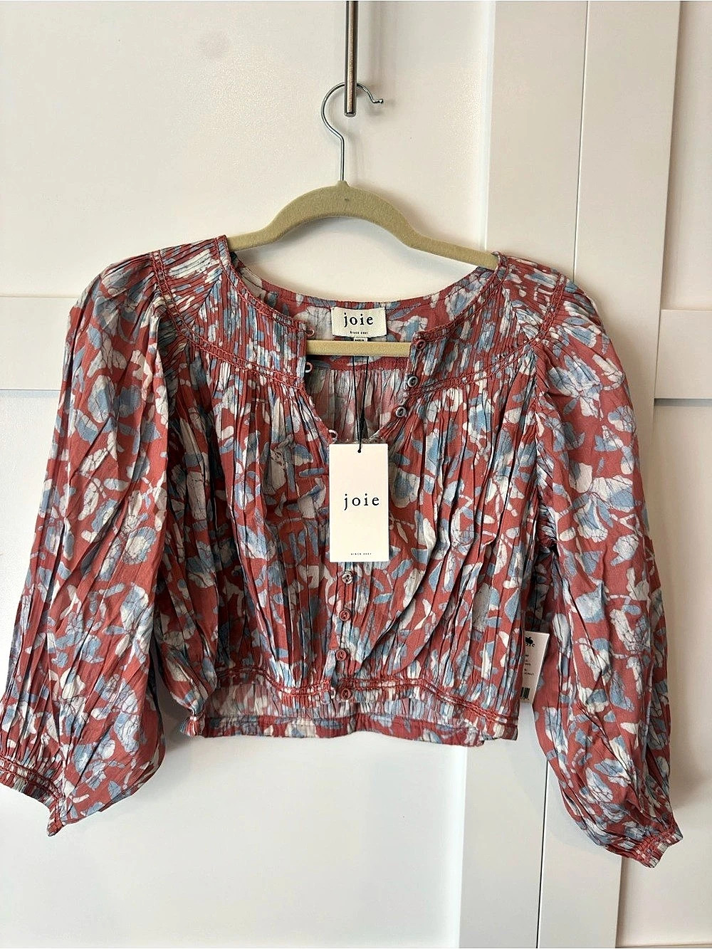 Joie Talia Abstract Print Cropped Top NWT